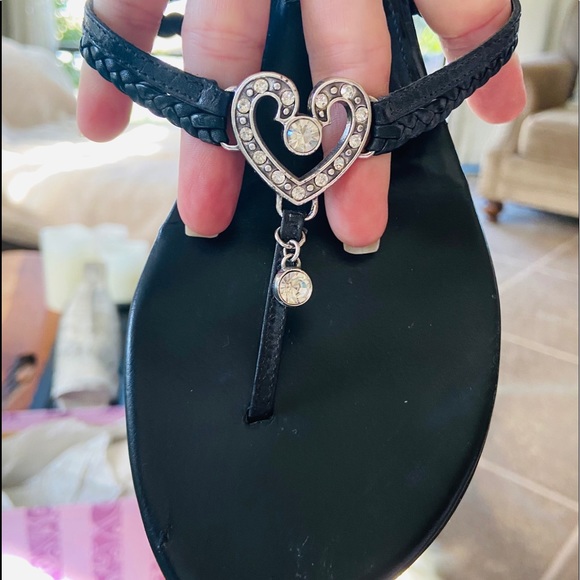 Brighton Shoes - BRIGHTON black, w-hearts & rhinestones🤩❤️